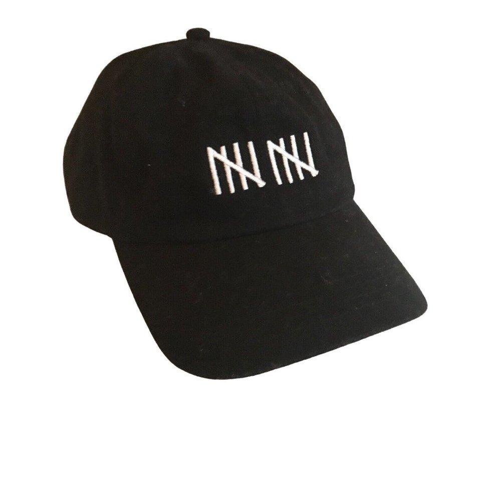 Black Hash Mark 10 Hat Cap One Size 100% Cotton Cameo